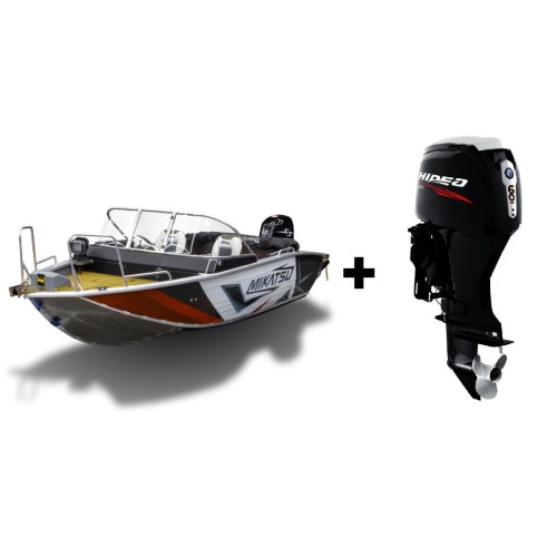 Комплект Алюминиевая лодка (катер) Mikatsu (Микатсу) 475 (Z43) Sport + мотор Hidea HDEF60FUEL-T EFI