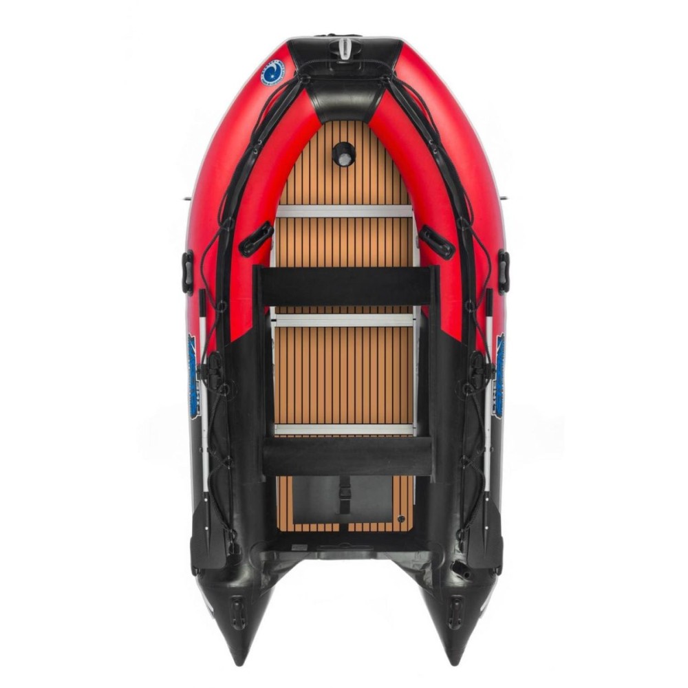 Лодка ПВХ STORMLINE Flexiteek 400 (черно-зеленая/красно-черная) (2024)