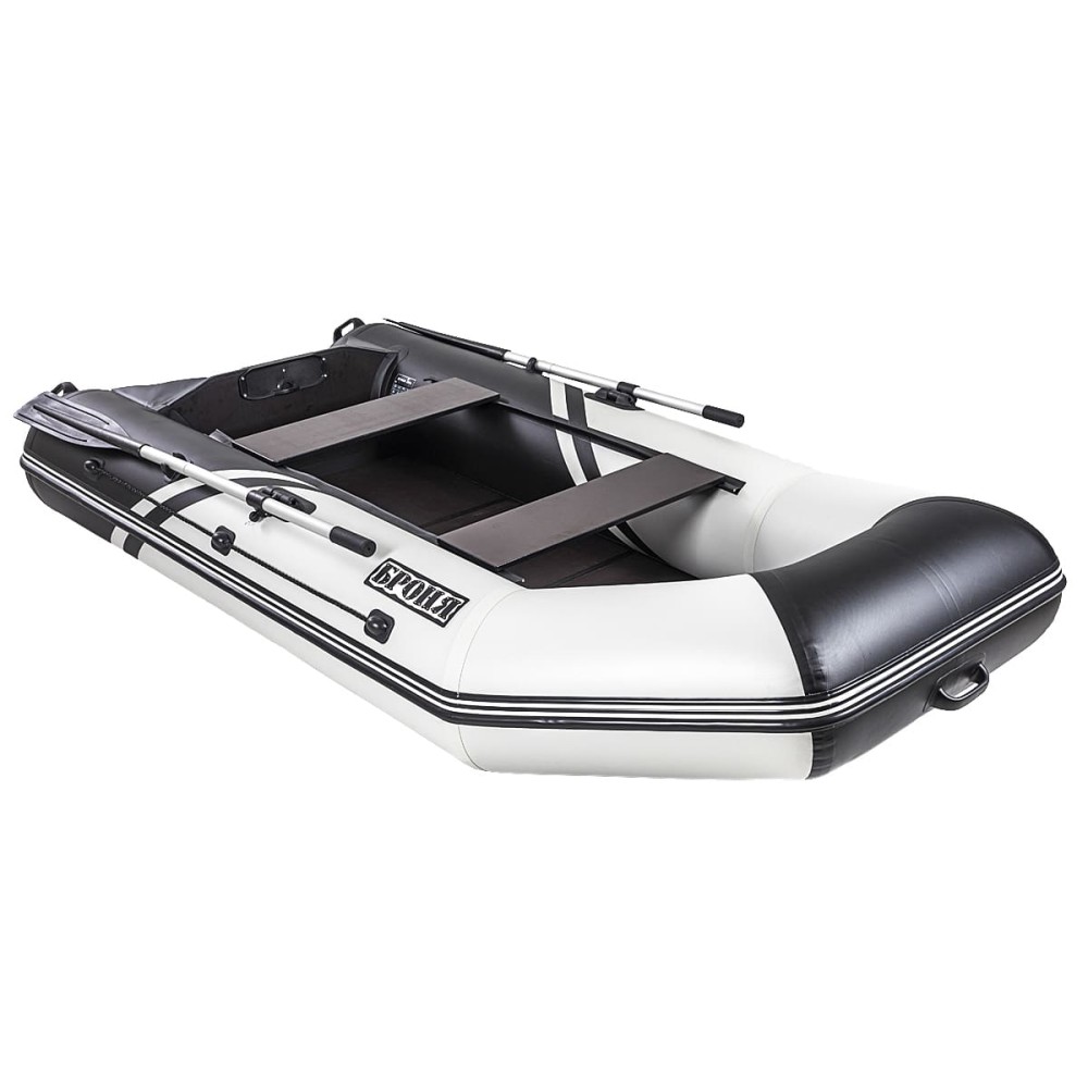 Лодка ПВХ БРОНЯ 280 Белый - чёрный