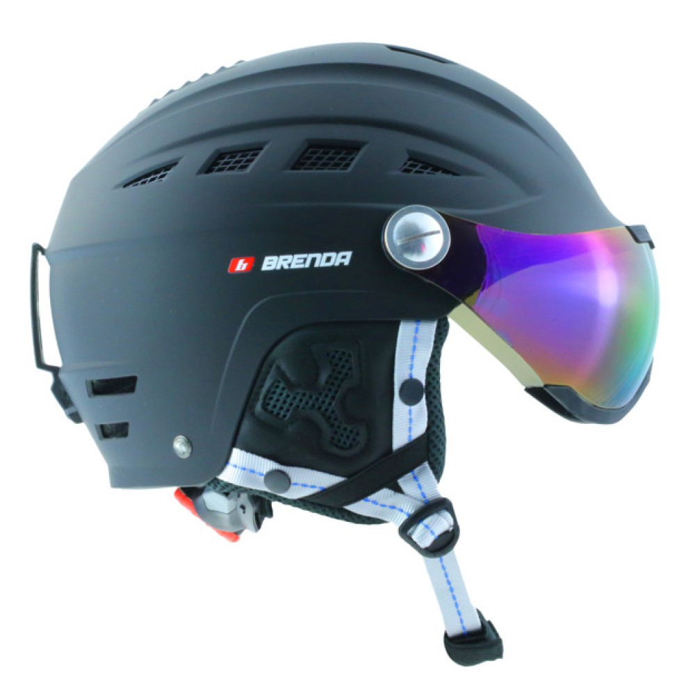 Шлем г/л Brenda, с визором черный матовый цвет