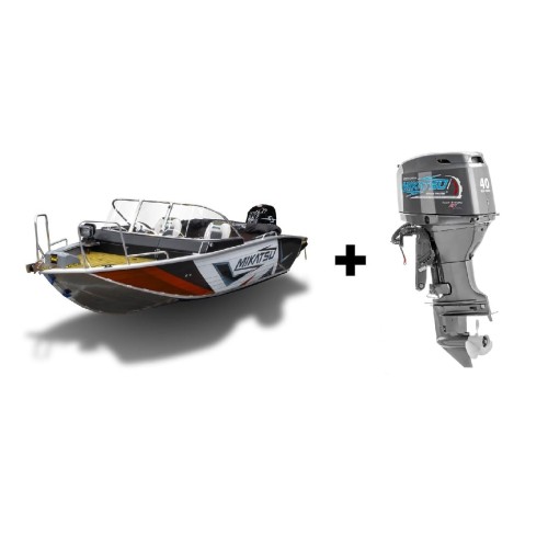 Комплект Алюминиевая лодка (катер) Mikatsu (Микатсу) 470 (Z43) Sport + мотор Mikatsu MF40FEL-T-EFI