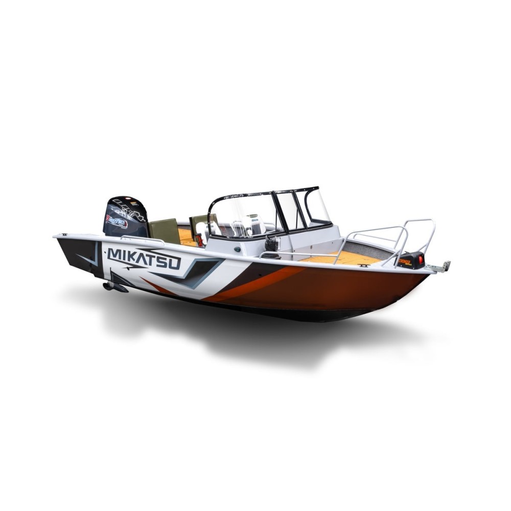 Комплект Алюминиевая лодка (катер) Mikatsu (Микатсу) 570 (Z43) Premium + мотор Hidea HDEF 115 FEL-T EFI