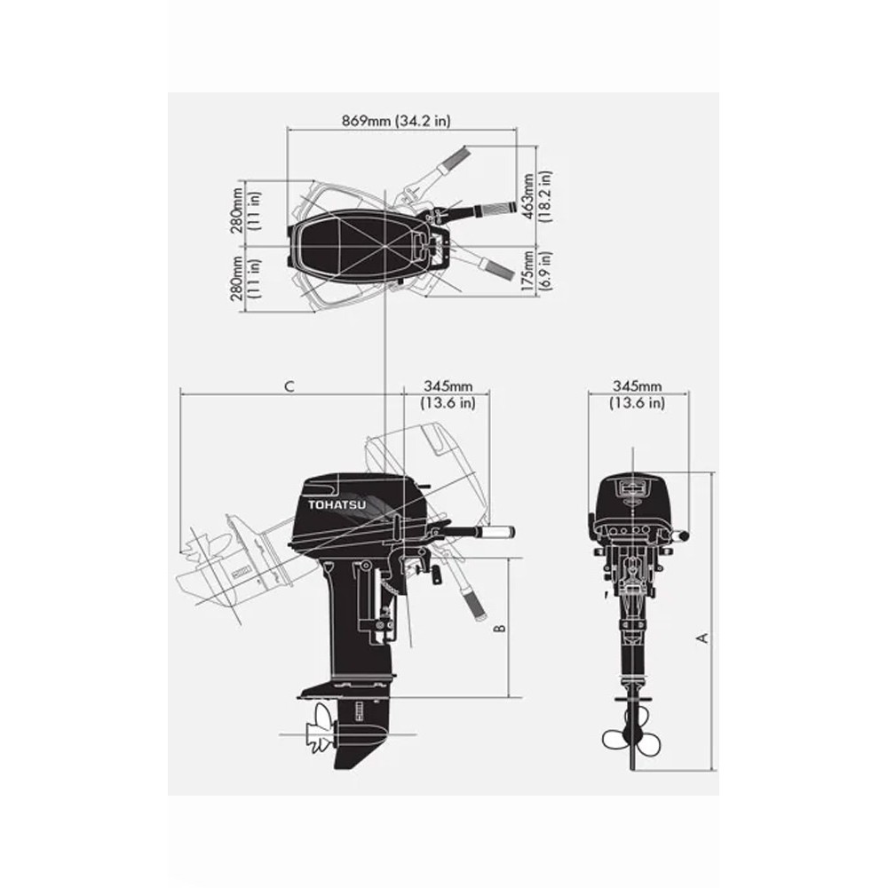 2х-тактный лодочный мотор TOHATSU M18E2 EPS