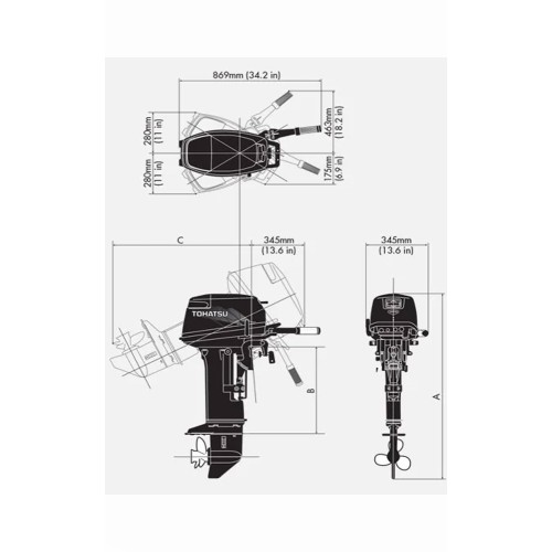 2х-тактный лодочный мотор TOHATSU M18E2 EPS