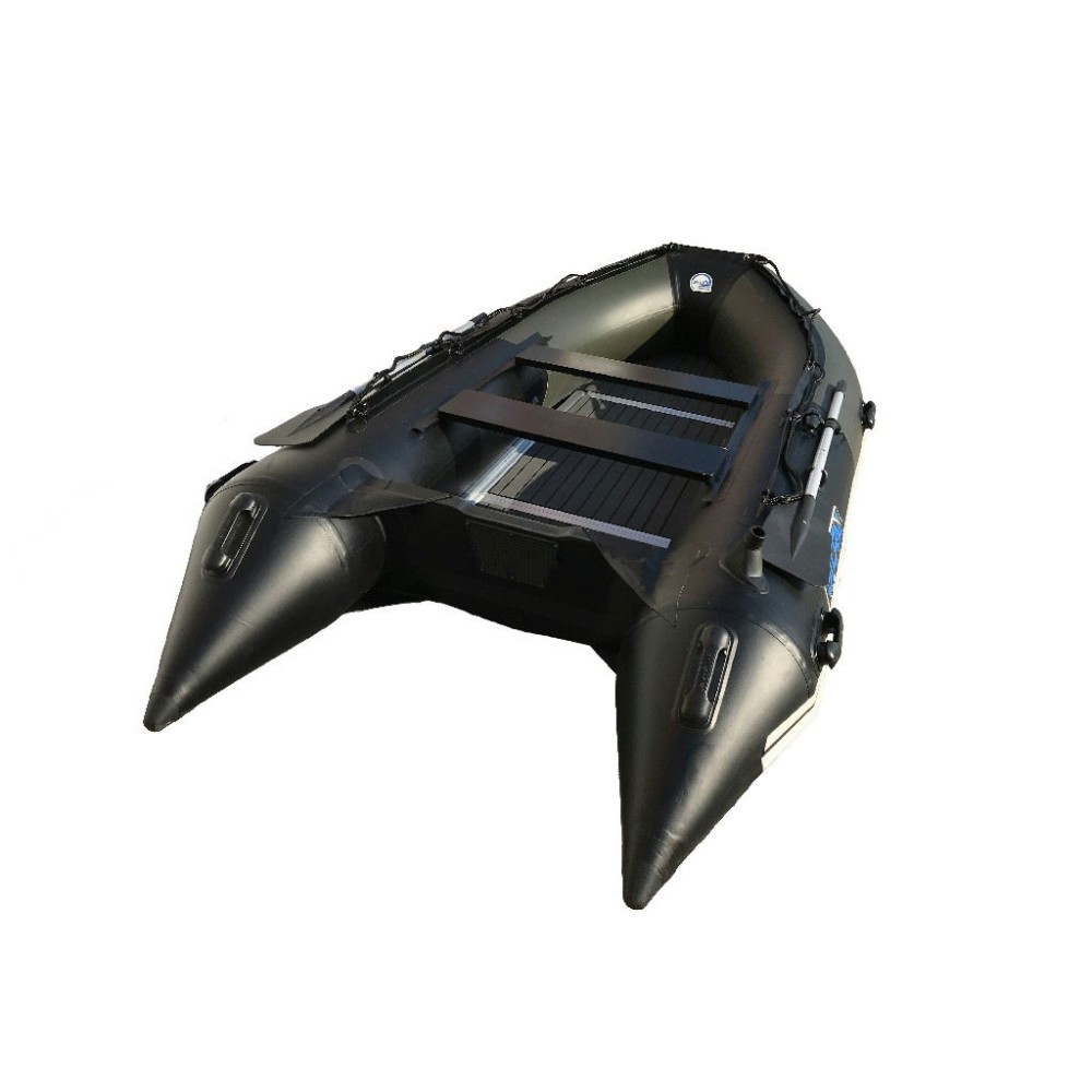 Лодка ПВХ STORMLINE Flexiteek 400 (черно-зеленая/красно-черная) (2024)