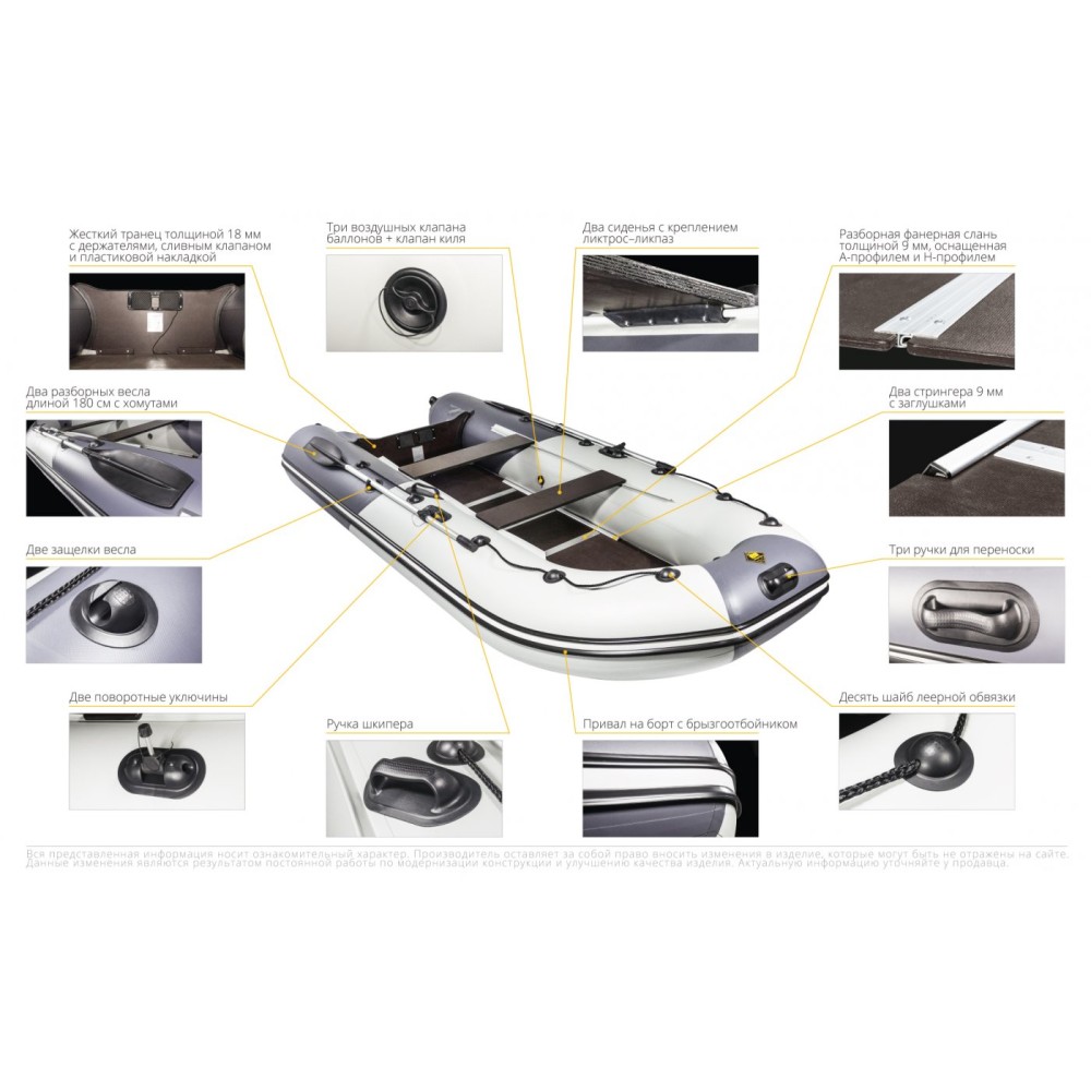 Лодка ПВХ РИВЬЕРА 3600 СК Компакт