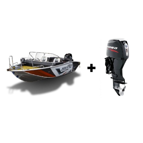Комплект Алюминиевая лодка (катер) Mikatsu (Микатсу) 470 (Z43) Sport + мотор Hidea HDEF60FUEL-T EFI