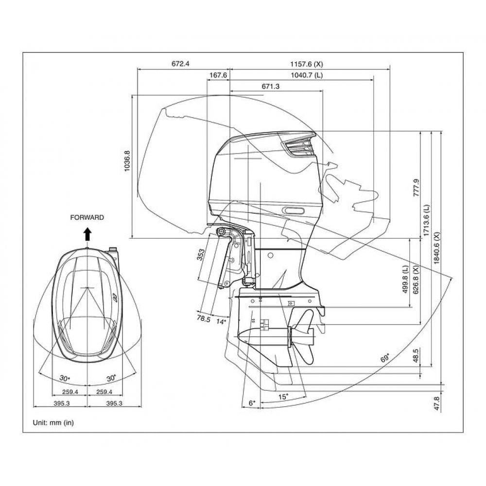 4х-тактный лодочный мотор SUZUKI DF 175 TX