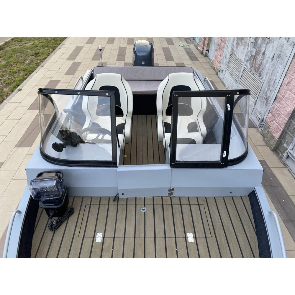 Комплект Алюминиевая лодка (катер) Mikatsu (Микатсу) 470 (Z43) Premium + мотор Hidea HDEF60FUEL-T EFI