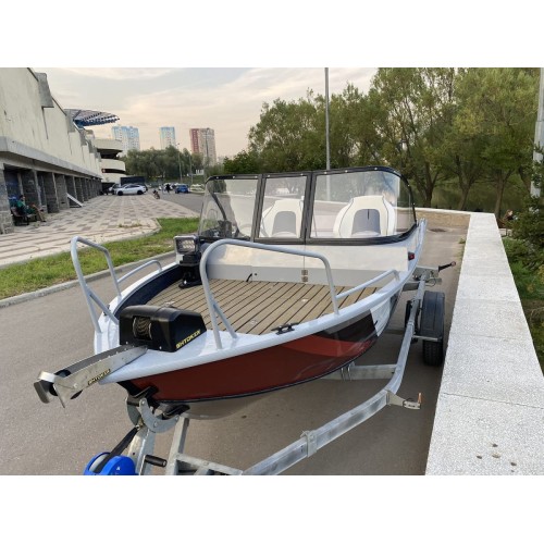 Комплект Алюминиевая лодка (катер) Mikatsu (Микатсу) 470 (Z43) Standard + мотор Mercury ME F60 ELPT EFI