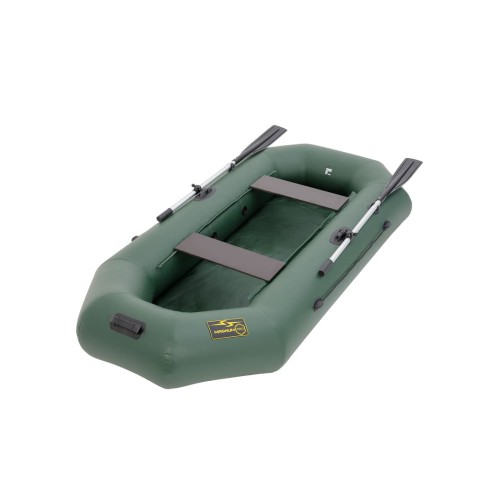 Гребная лодка ПВХ MAGNUM PRO 300 (Зеленая) гребная, с возможностью установки транца (2024)
