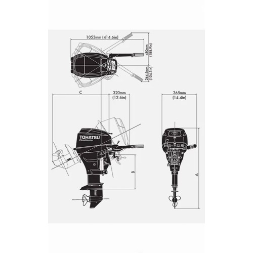 2х-тактный лодочный мотор TOHATSU M 25 H JET