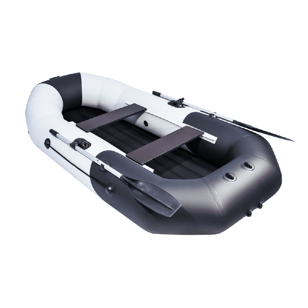Гребная лодка ПВХ ТАЙМЕНЬ N-270 НД серый-чёрный