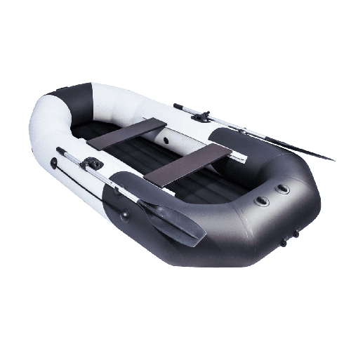 Гребная лодка ПВХ ТАЙМЕНЬ N-270 НД серый-чёрный