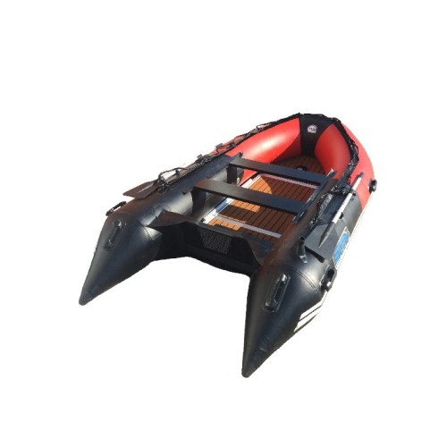 Лодка ПВХ STORMLINE Flexiteek 400 (черно-зеленая/красно-черная) (2024)