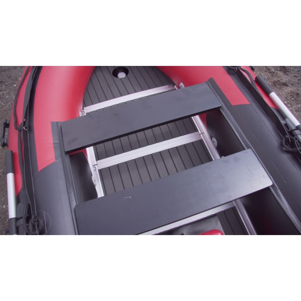 Лодка ПВХ STORMLINE Flexiteek 400 (черно-зеленая/красно-черная) (2024)