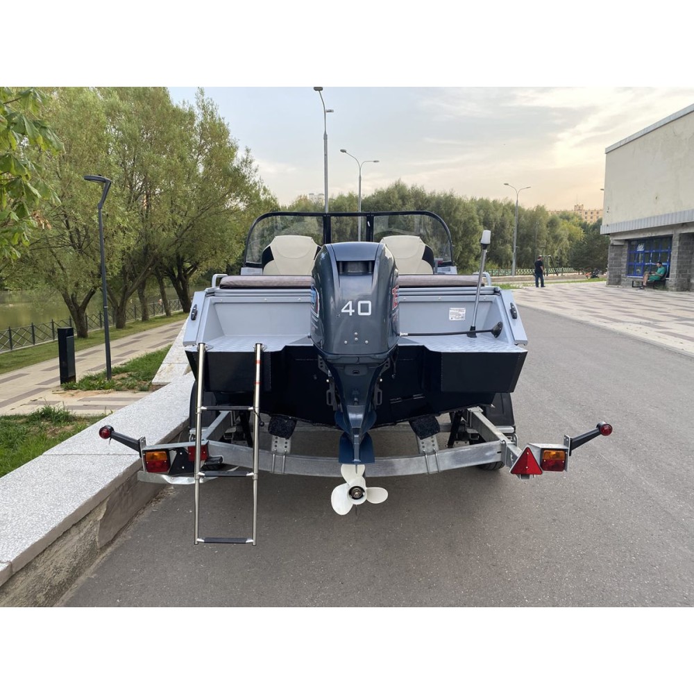 Комплект Алюминиевая лодка (катер) Mikatsu (Микатсу) 470 (Z43) Premium + мотор Yamaha F60FETL