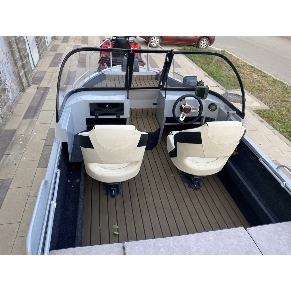 Комплект Алюминиевая лодка (катер) Mikatsu (Микатсу) 470 (Z43) Premium + мотор Hidea HDEF60FUEL-T EFI